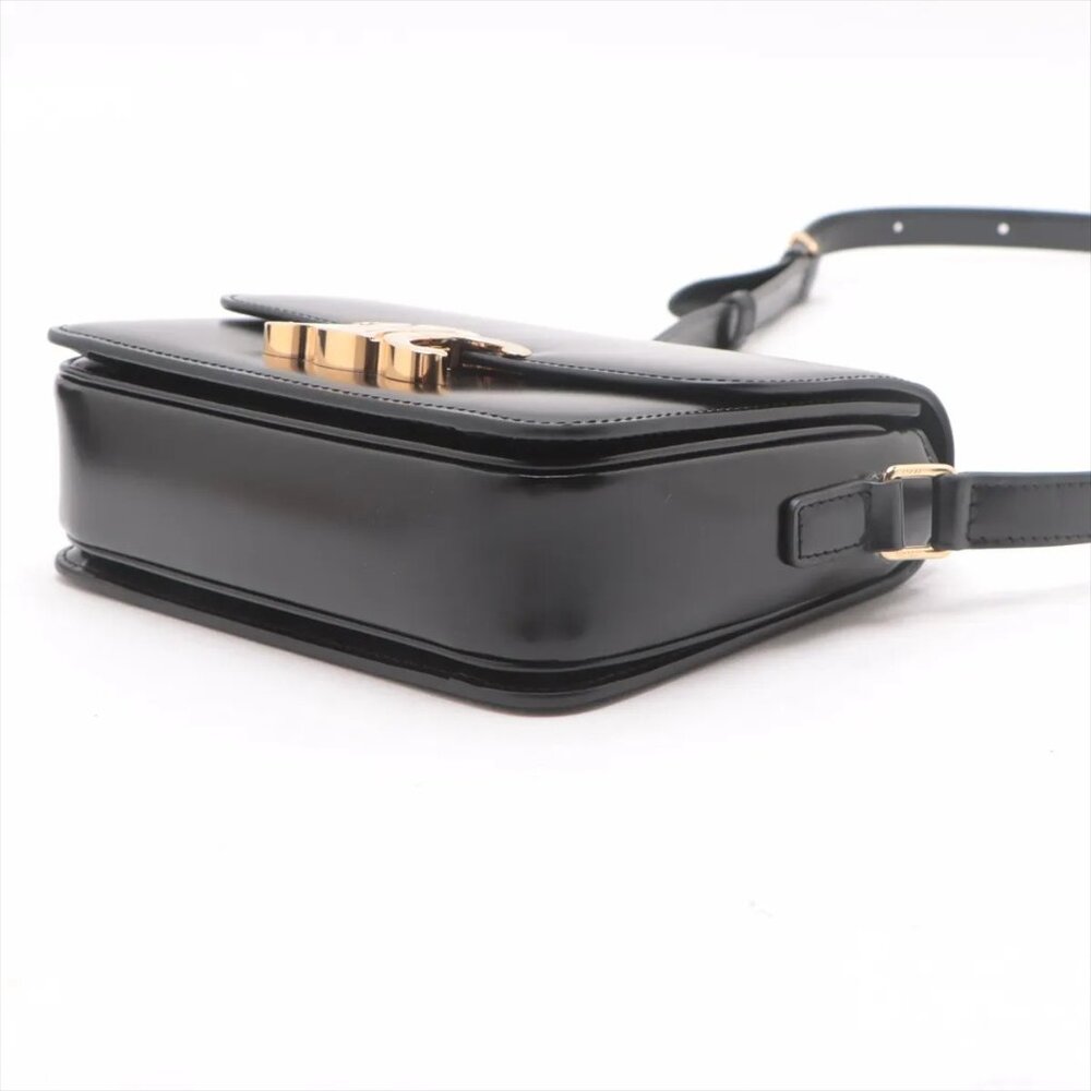Sold out ❌Celine Triomphe teen Leather Shoulder bag Black - Picture 3 of 14